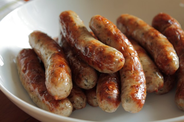 Sausages in a bowl