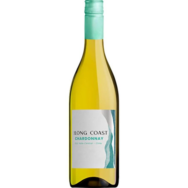 The Long Coast Chardonnay on a white background