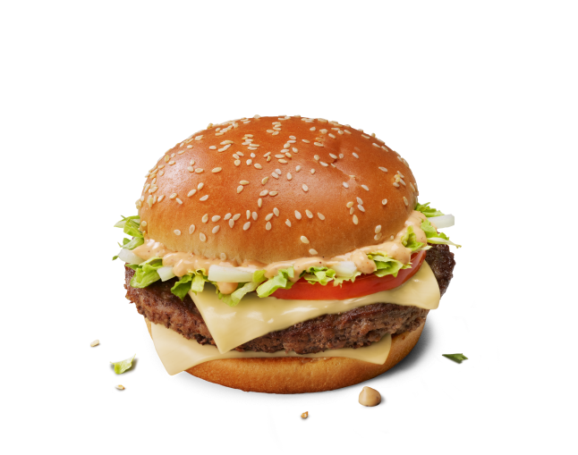 The new Big Tasty on a white background