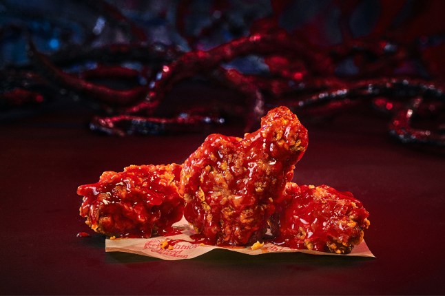 KFC's new Stranger Wings on a dark background